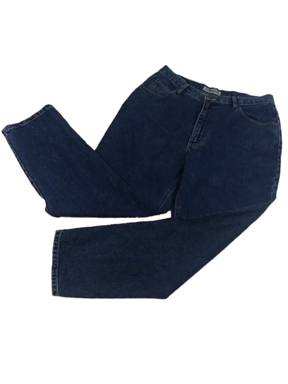 St. John's Bay Vintage Blue Dark Wash High Rise Relaxed Fit Tapered Leg Jean